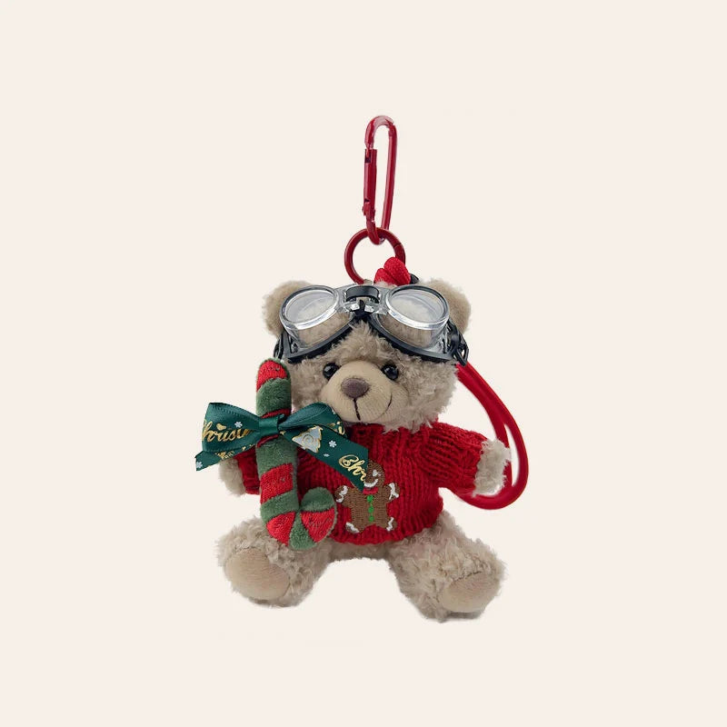 Christmas Bear Bag Charm