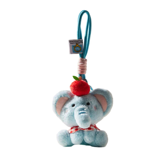 Apple Elephant Plush Bag Charm