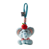 Apple Elephant Plush Bag Charm