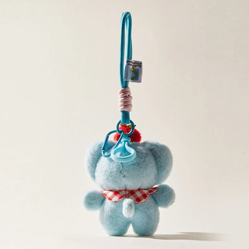 Apple Elephant Plush Bag Charm