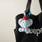 Apple Elephant Plush Bag Charm