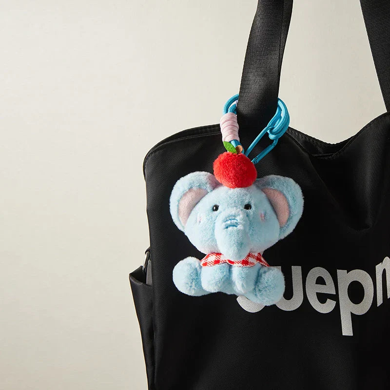 Apple Elephant Plush Bag Charm