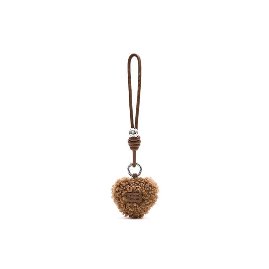 Fluffy Heart Bag Charm