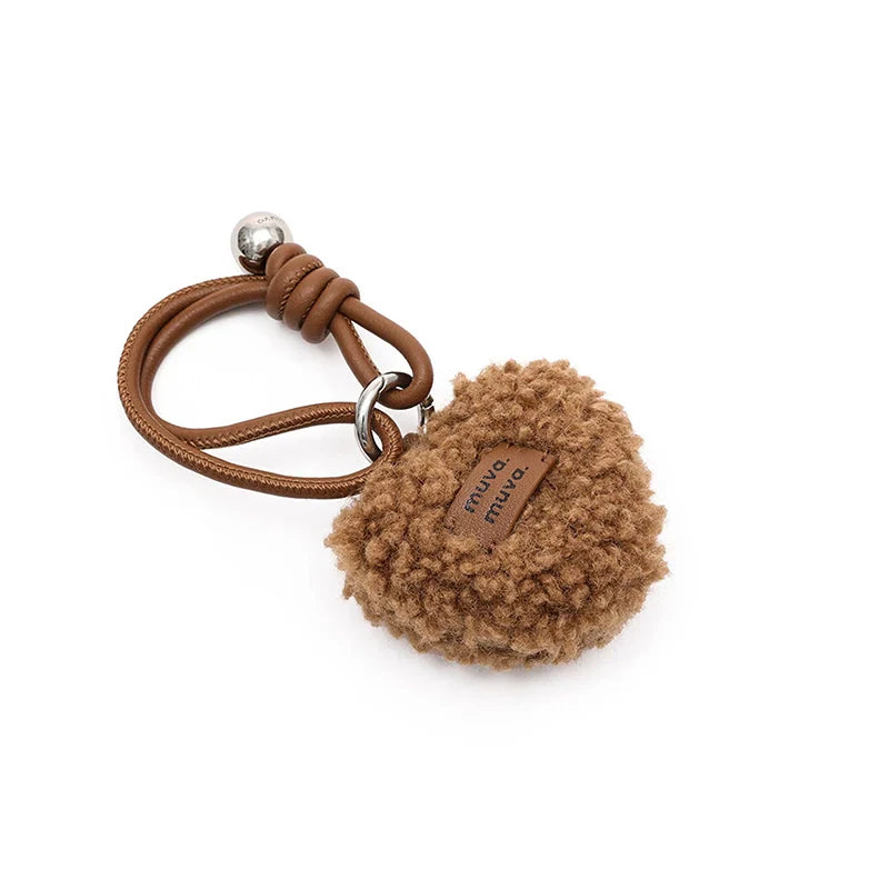 Fluffy Heart Bag Charm