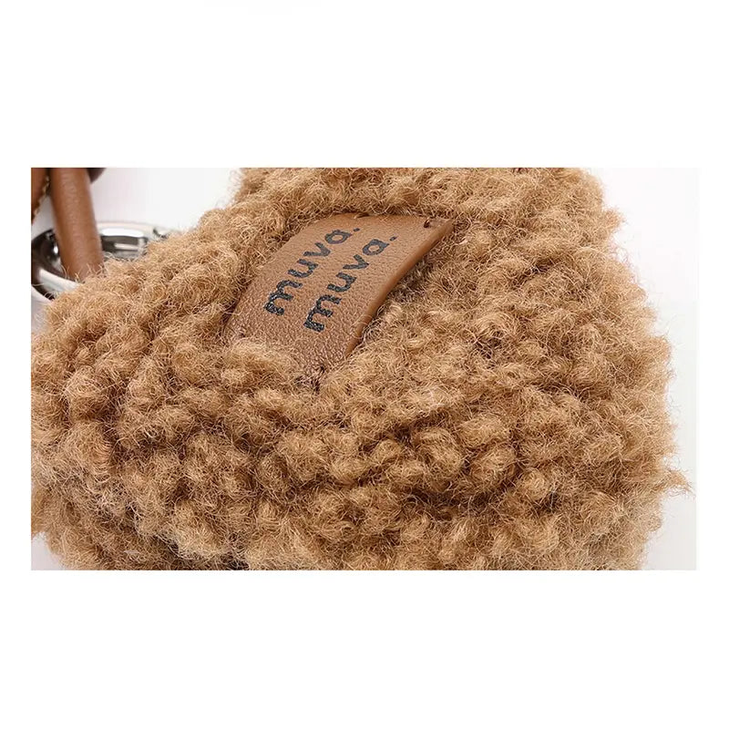 Fluffy Heart Bag Charm