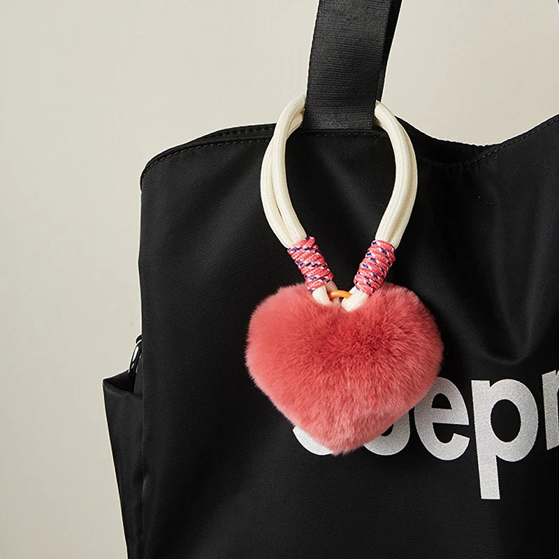 Heart Plush Bag Charm