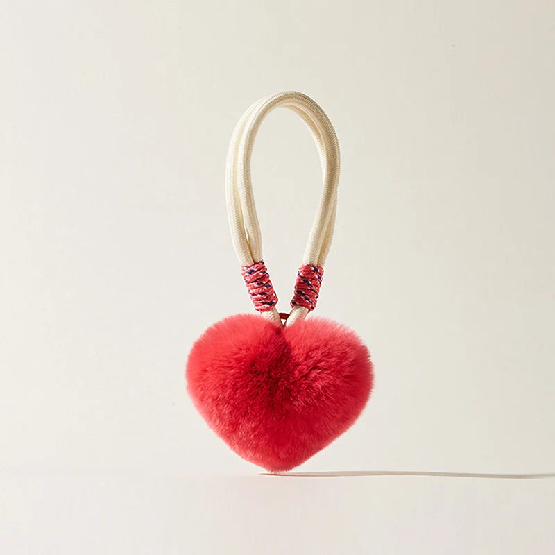 Heart Plush Bag Charm