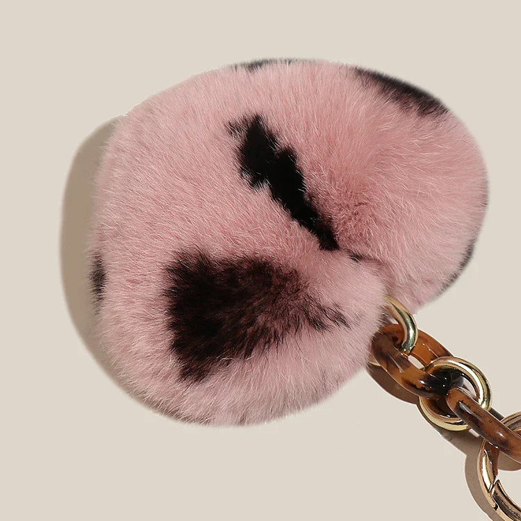 Heart Pom Pom Bag Charm