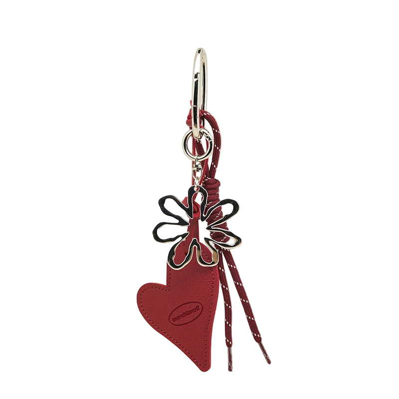 Leather Heart Bag Charm