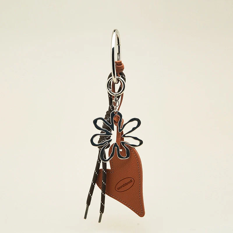 Leather Heart Bag Charm