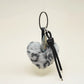 Leopard Print Heart Bag Charm