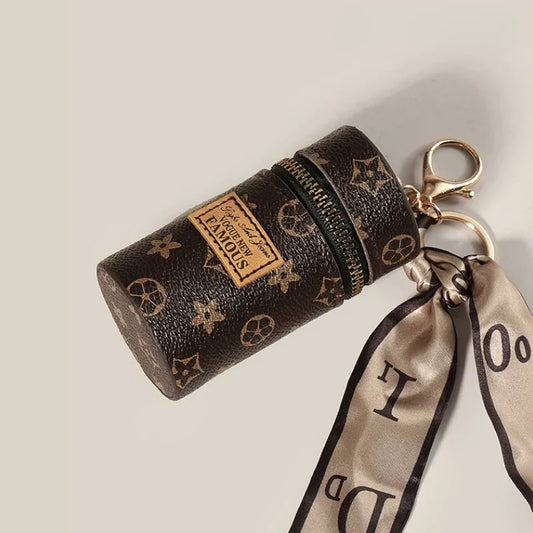 Printed Retro Mini Lipstick Bag Charm