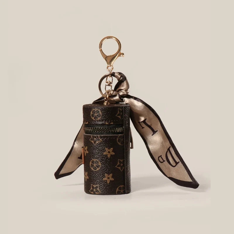 Printed Retro Mini Lipstick Bag Charm