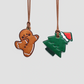 Christmas Leather Bag Charm – Festive & Refined