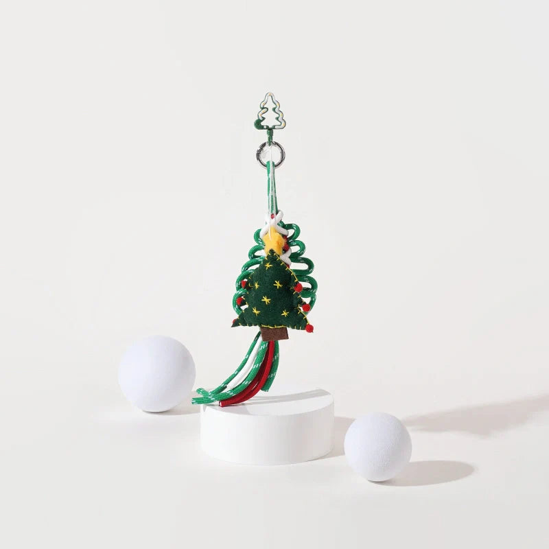 Woven Christmas Tree Bag Charm